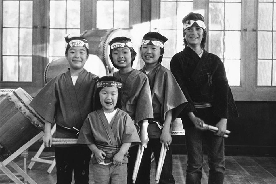 Group of kids at Shasta Taiko